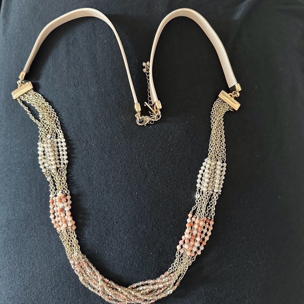WHBM Layered  Statement Beaded Necklace‎